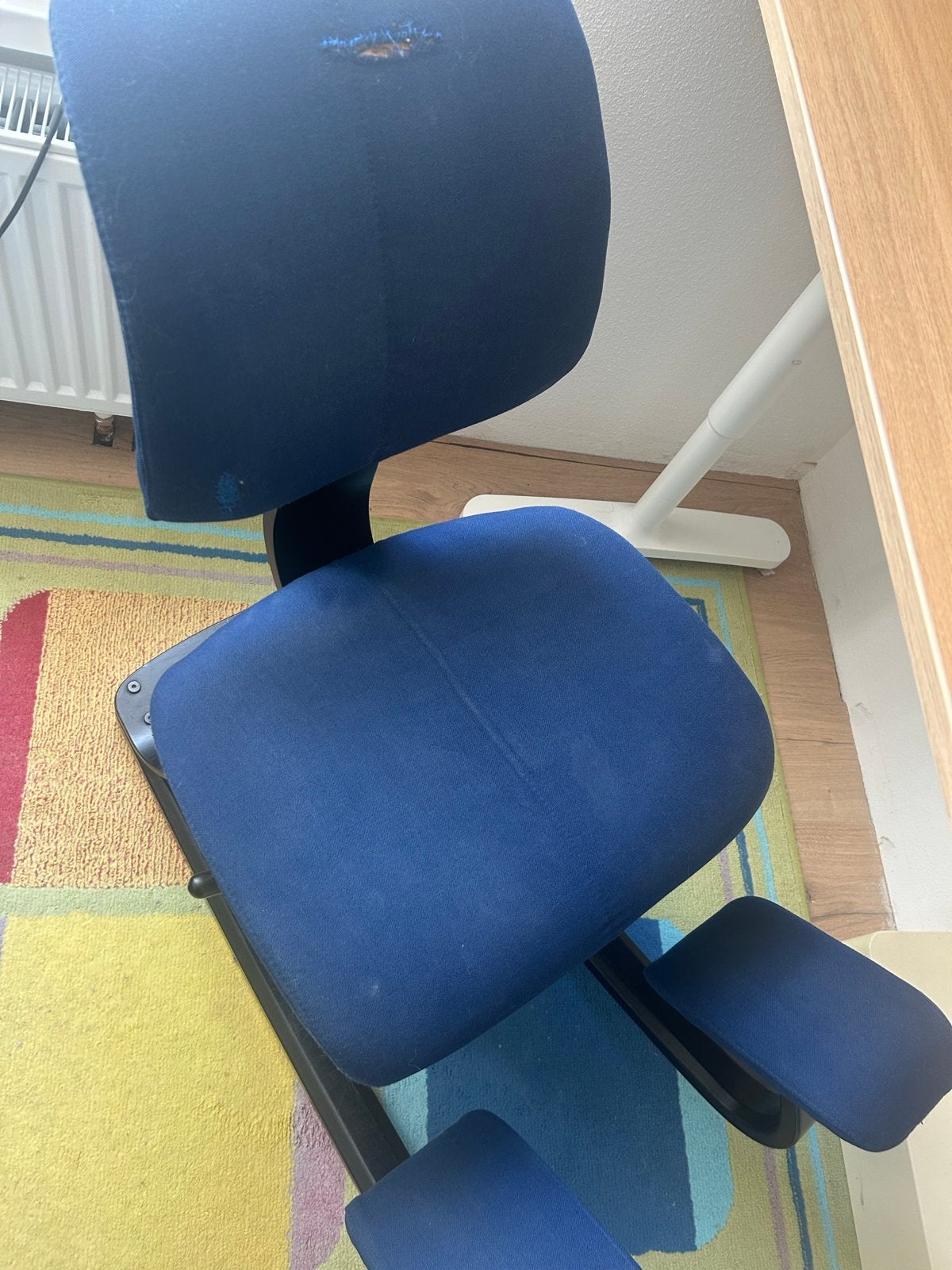 Stokke Varier Variable Balans Kniestoel - Ergonomisch, Ophalen, Gebruikt, Blauw, Eén