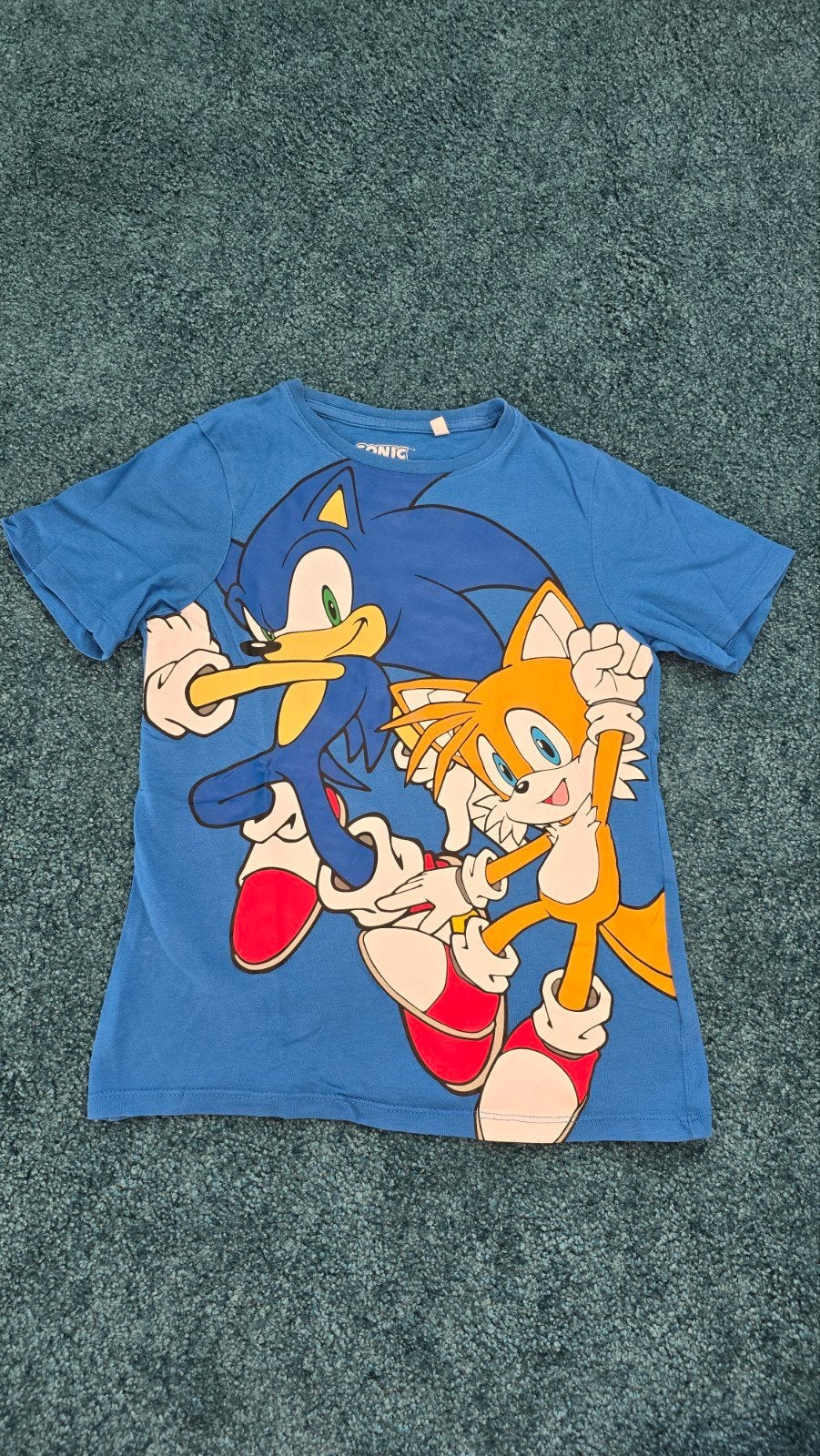 Tshirt sonic maat 128 shirt, Ophalen of Verzenden, Gebruikt, Jongen, Shirt of Longsleeve