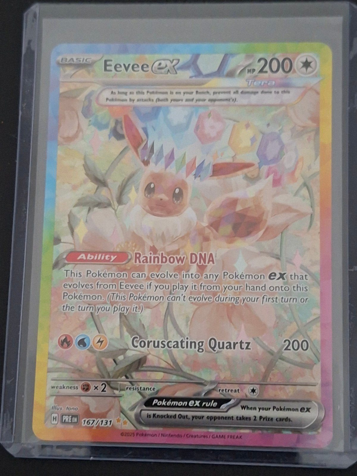 Eevee Ex 167/131 Prismatic Pokémon kaart, Ophalen, Zo goed als nieuw