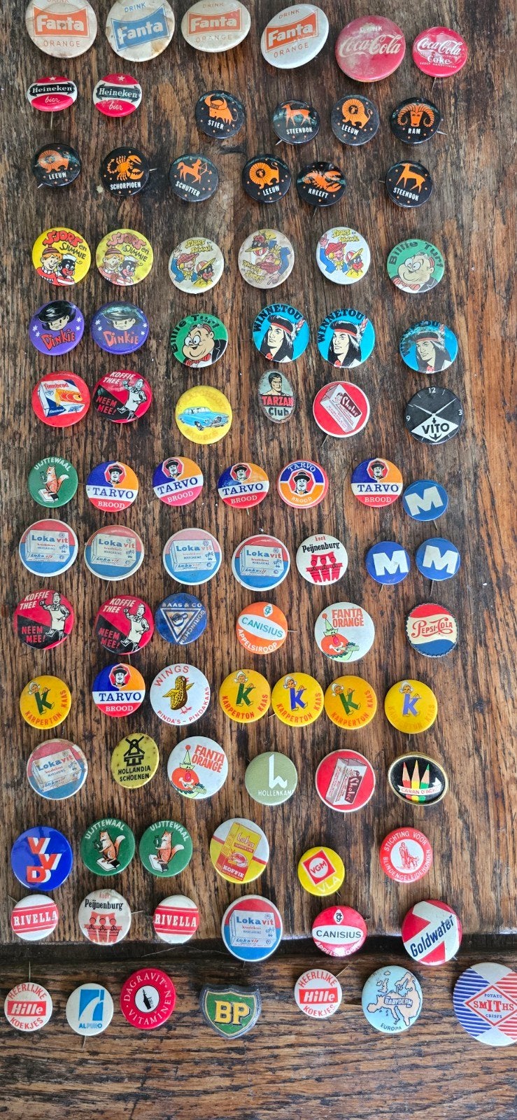 Grote collectie vintage pins/speldjes van diverse merken, Verzamelen, Ophalen, Gebruikt, Merk