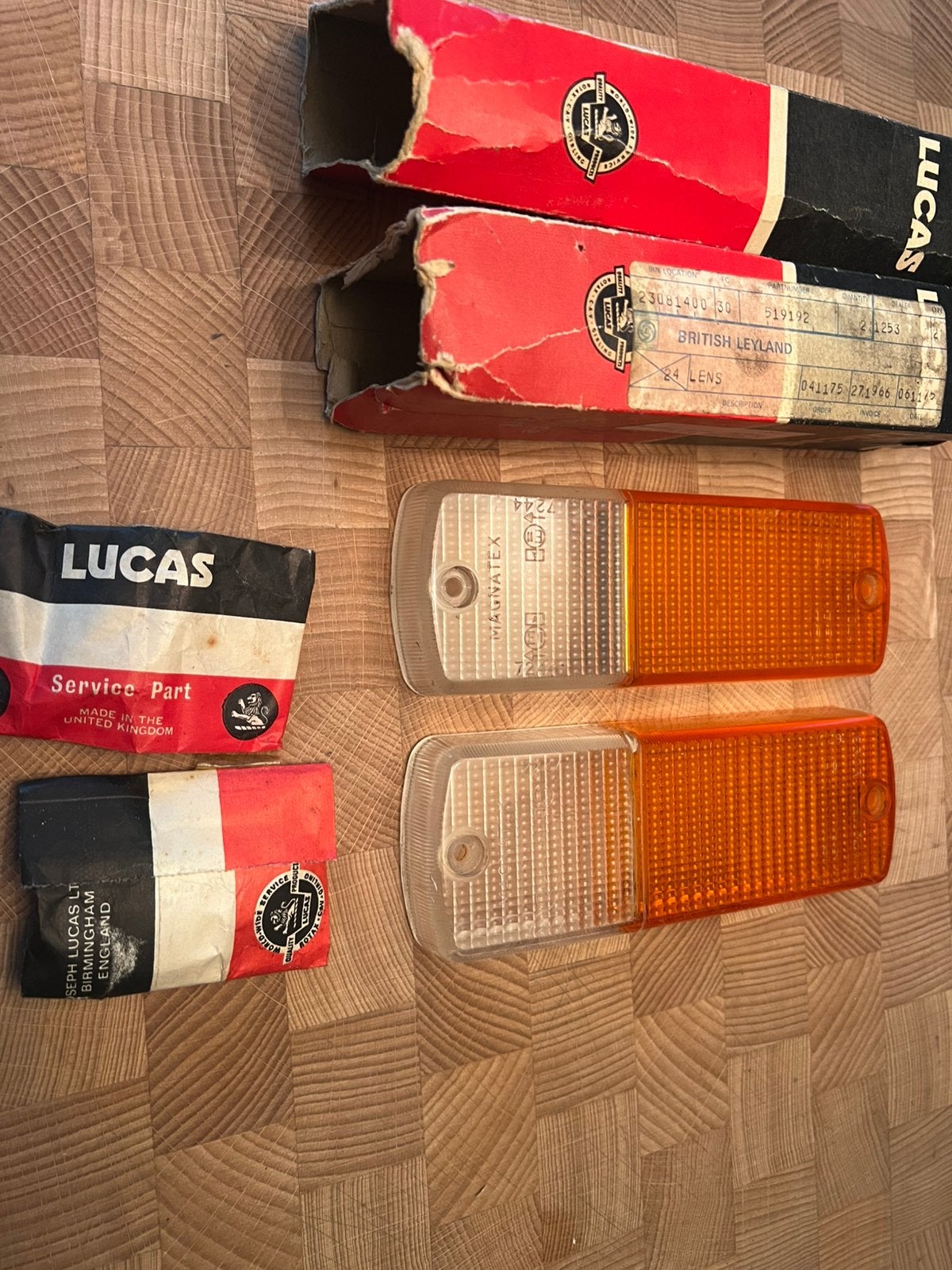 Knipperlicht lensjes TVR M series vroeg. Origineel Lucas., Nnb, Nieuw, Ophalen of Verzenden, Oldtimer onderdelen