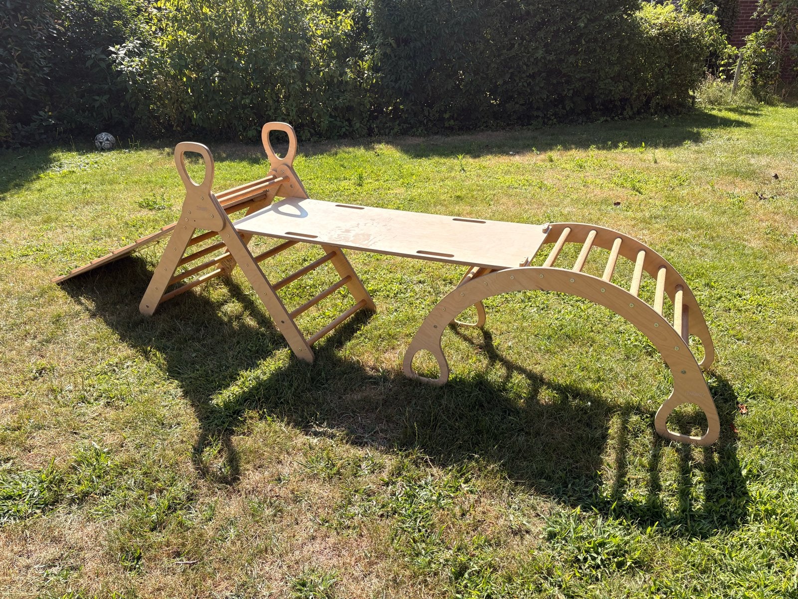 Houten Klimrek Set voor Kinderen - Montessori speelgoed, Ophalen, Gebruikt, Klimwand