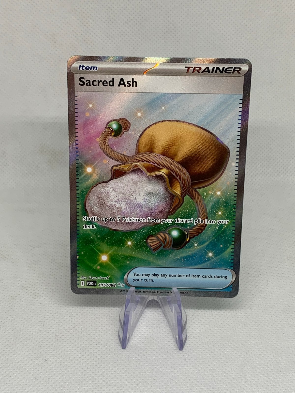 Sacred Ash Trainer Kaart - Pokemon TCG, Ophalen of Verzenden, Zo goed als nieuw, Losse kaart