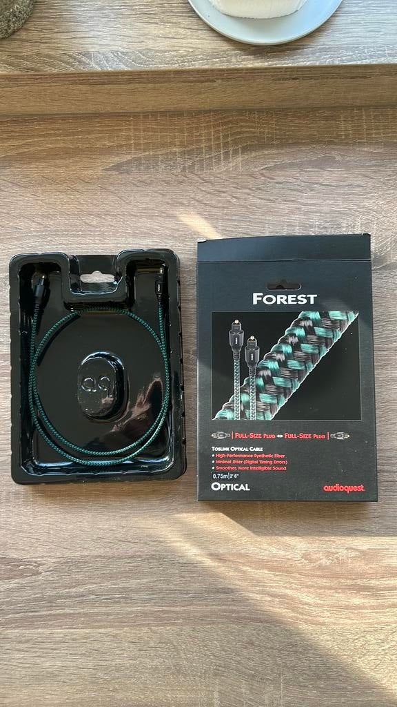AudioQuest 0.75m Forest OptiLink, Ophalen of Verzenden, Zo goed als nieuw, Minder dan 2 meter, Optische kabel