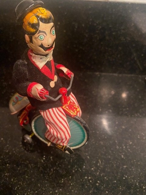 TPS tin toy Gay Co Cyclist mint in doos, Ophalen of Verzenden
