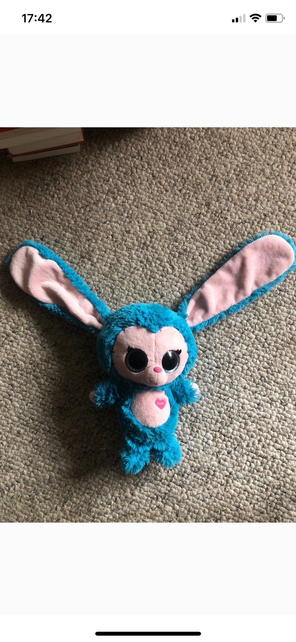 YooHoo & Friends Minimooms konijn knuffel blauw roze, Gebruikt, Overige merken, Overige karakters, Blauw