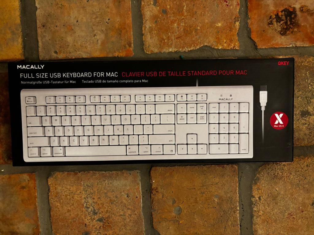 Keyboard Macally voor Mac, Computers en Software, Ophalen, Qwerty, Zo goed als nieuw, Bedraad