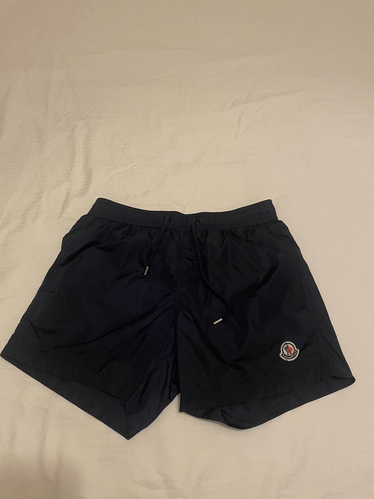 Moncler Zwemshort Maat M - Zo goed als nieuw, Ophalen of Verzenden, Maat 48/50 (M), Blauw, Zwemshort