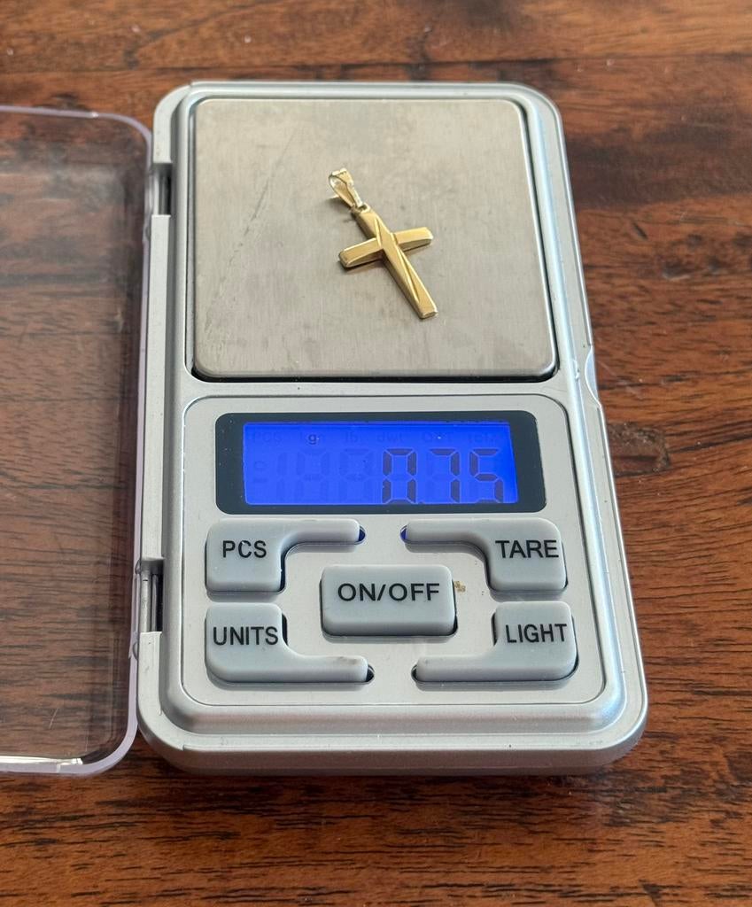 14K Gouden Kruis | 0,75 Gram, -, -, Ophalen of Verzenden, Zo goed als nieuw