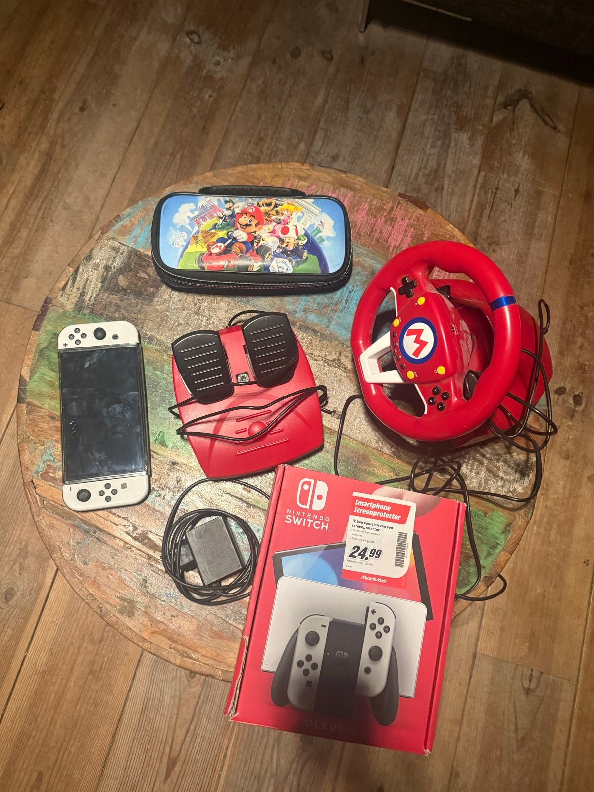 Nintendo Switch OLED WIT met accessoires,  (zonder games), Switch OLED, Met games, Met 2 controllers, Ophalen of Verzenden