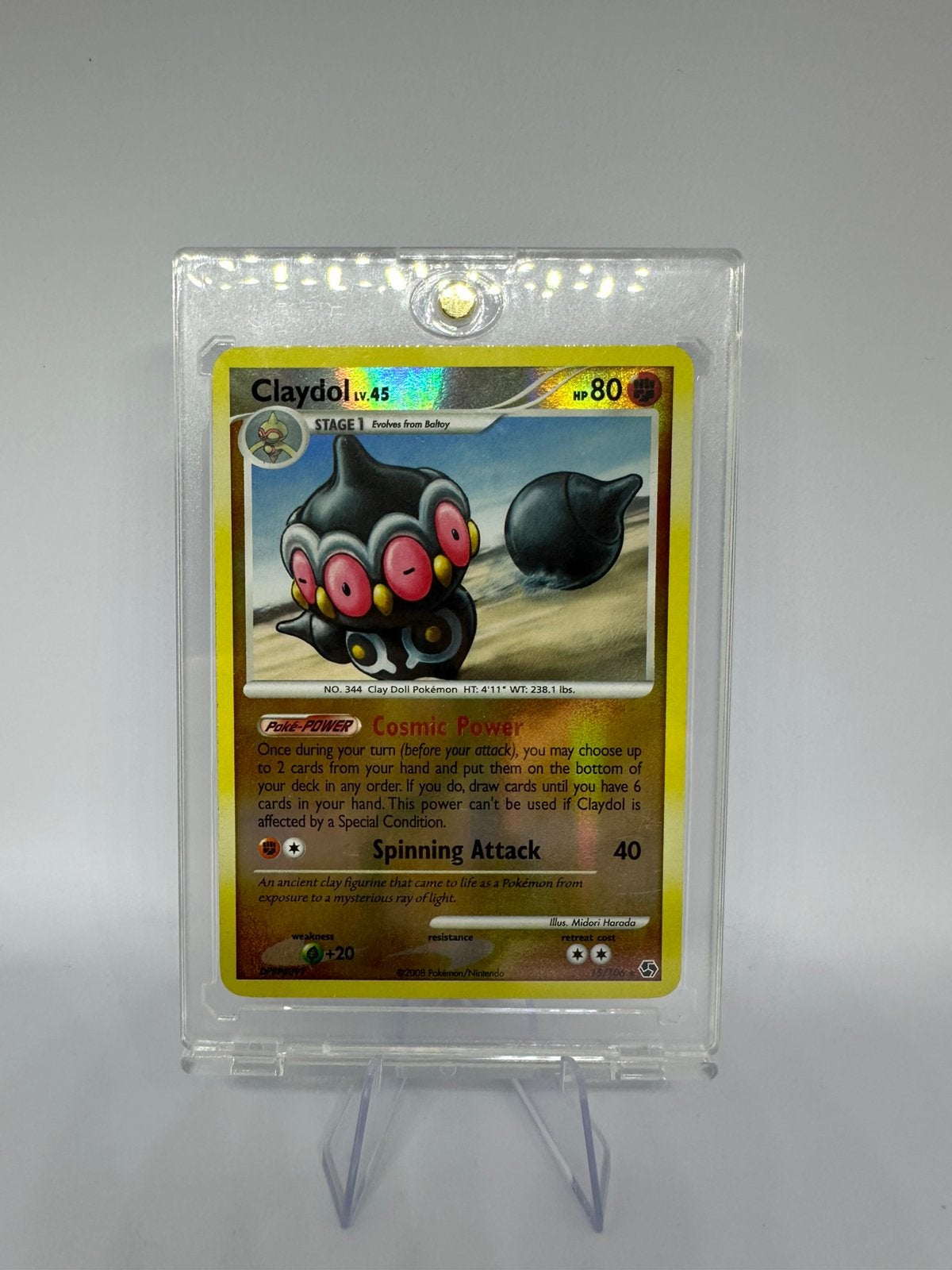 Claydol 15/106 Rare Reverse Holo Great Encounters Pokémon, Ophalen of Verzenden, Zo goed als nieuw