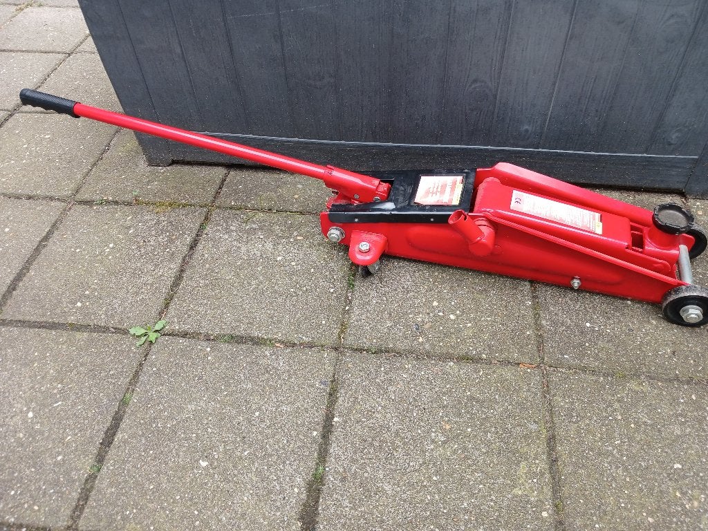 Hydraulische garagekrik met 2 assteunen, Ophalen, Zo goed als nieuw, Hydraulisch, Garagekrik