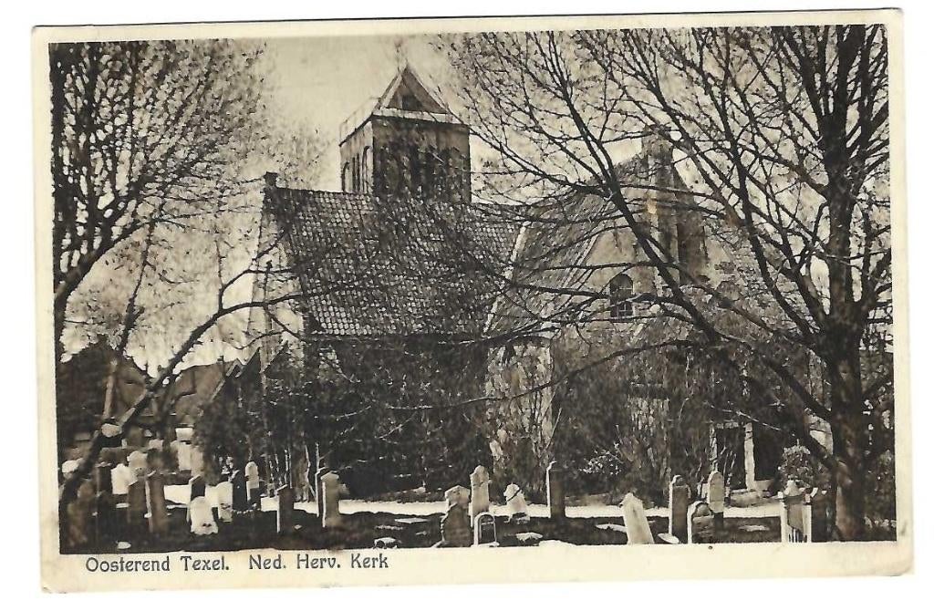 Texel Oosterend - Ned. Herv. Kerk, Verzenden, 1920 tot 1940, Gelopen, Waddeneilanden