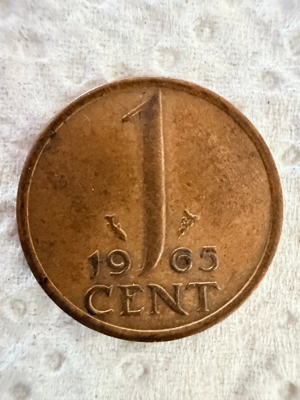 Nederlandse 1 cent munt uit 1965 - Koningin Juliana, Postzegels en Munten, Munten | Nederland, Ophalen of Verzenden, Koningin Juliana