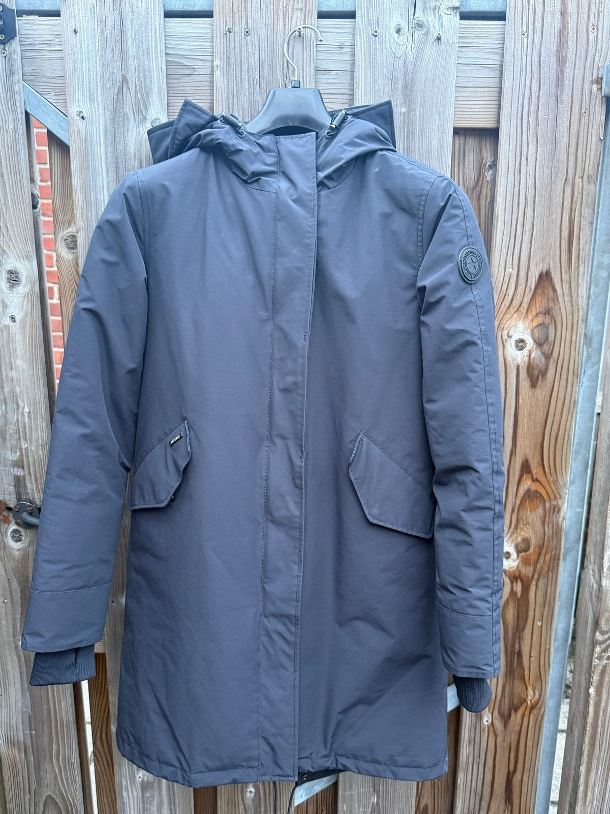 Donkerblauwe Airforce Fishtail Parka Ice - Maat S, Ophalen of Verzenden, Gedragen, Maat 36 (S), Blauw