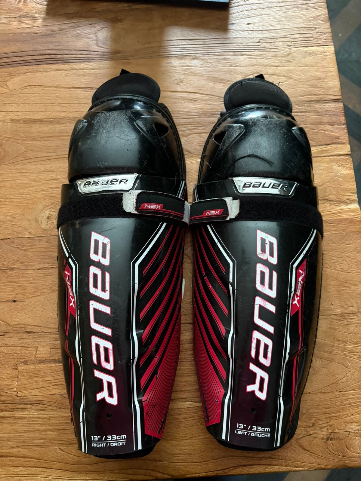 Bauer NSX Beenbeschermers Maat 13”, Ophalen of Verzenden, Gebruikt, Bescherming