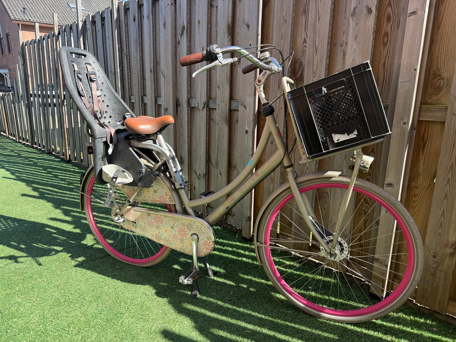 Cortina moederfiets met kinderzitje - opknapper, Ophalen, 1 zitje, Gebruikt, Overige merken