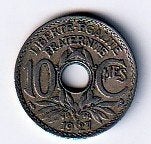 10  cent  1927  Frankrijk. km. 866 a  ( 0,40 euro ), Ophalen of Verzenden, Frankrijk, Losse munt