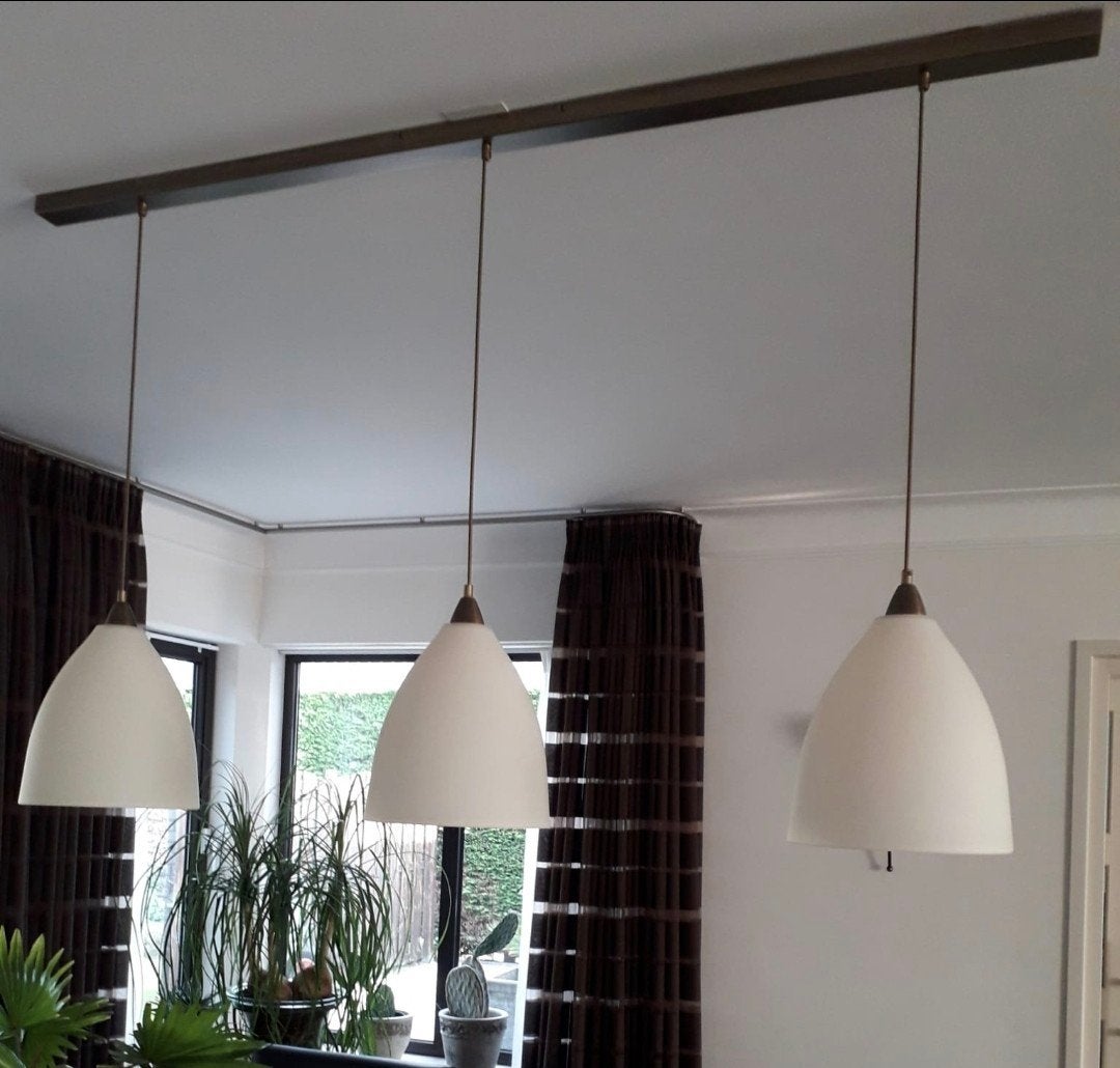 Grote hanglamp en 4 bijbehorende wand lampjes, Ophalen, 75 cm of meer