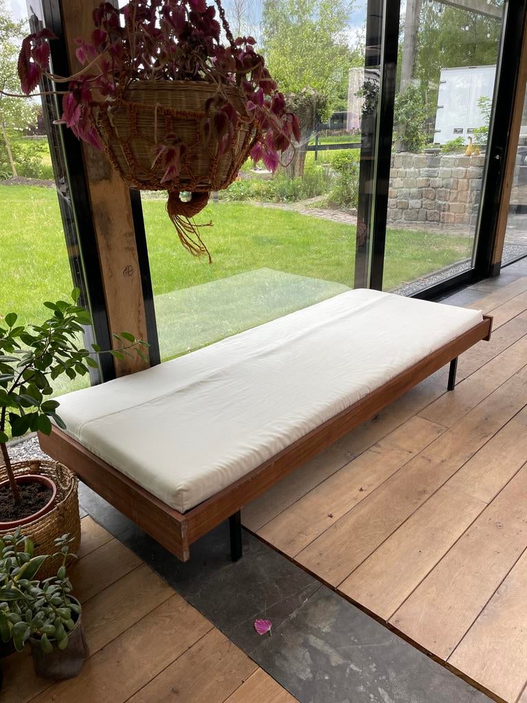 Retro Daybed, Ophalen, Gebruikt, Eenpersoons, Minder dan 75 cm