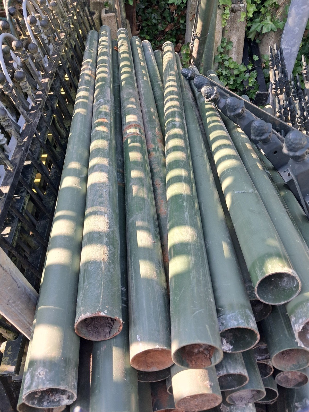 hekwerk palen, Ophalen, IJzer, Dubbelstaafmat hekwerk