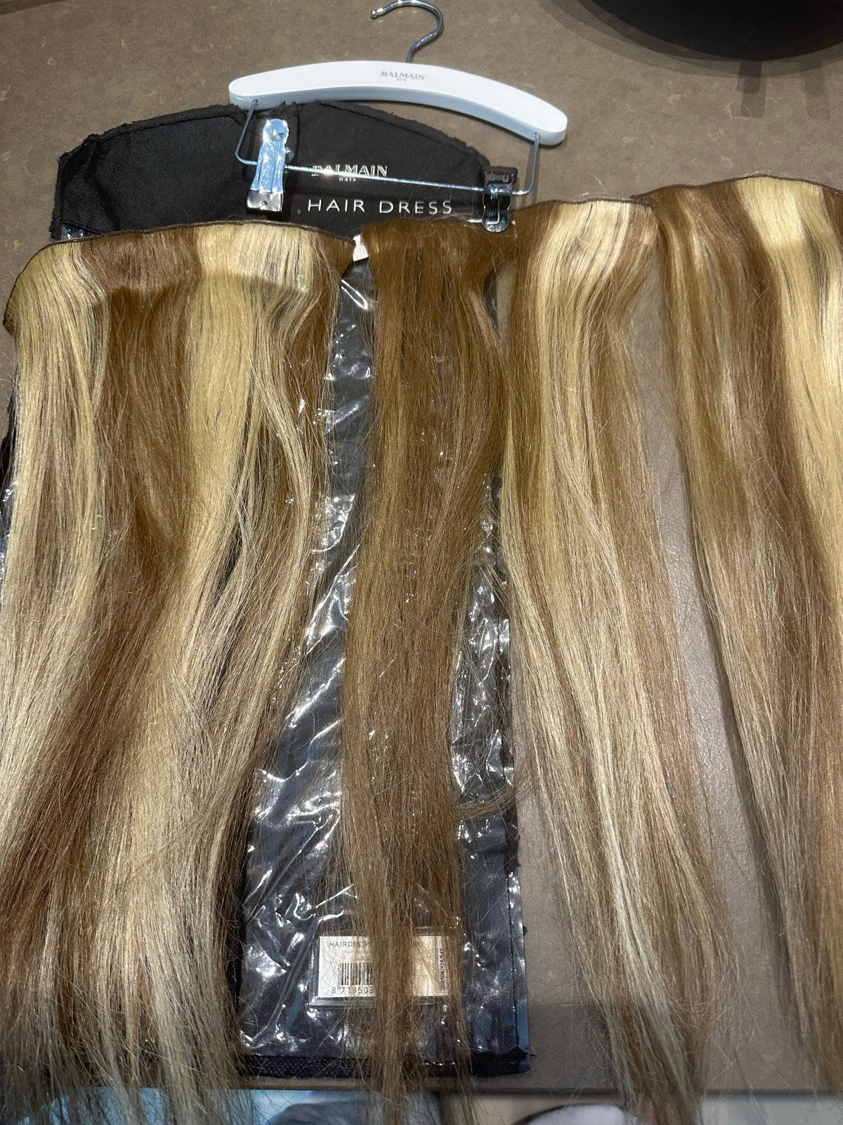Hair Dress Clip-in Extensions - Blond/Bruin, Ophalen of Verzenden, Gebruikt, Pruik of Haarverlenging