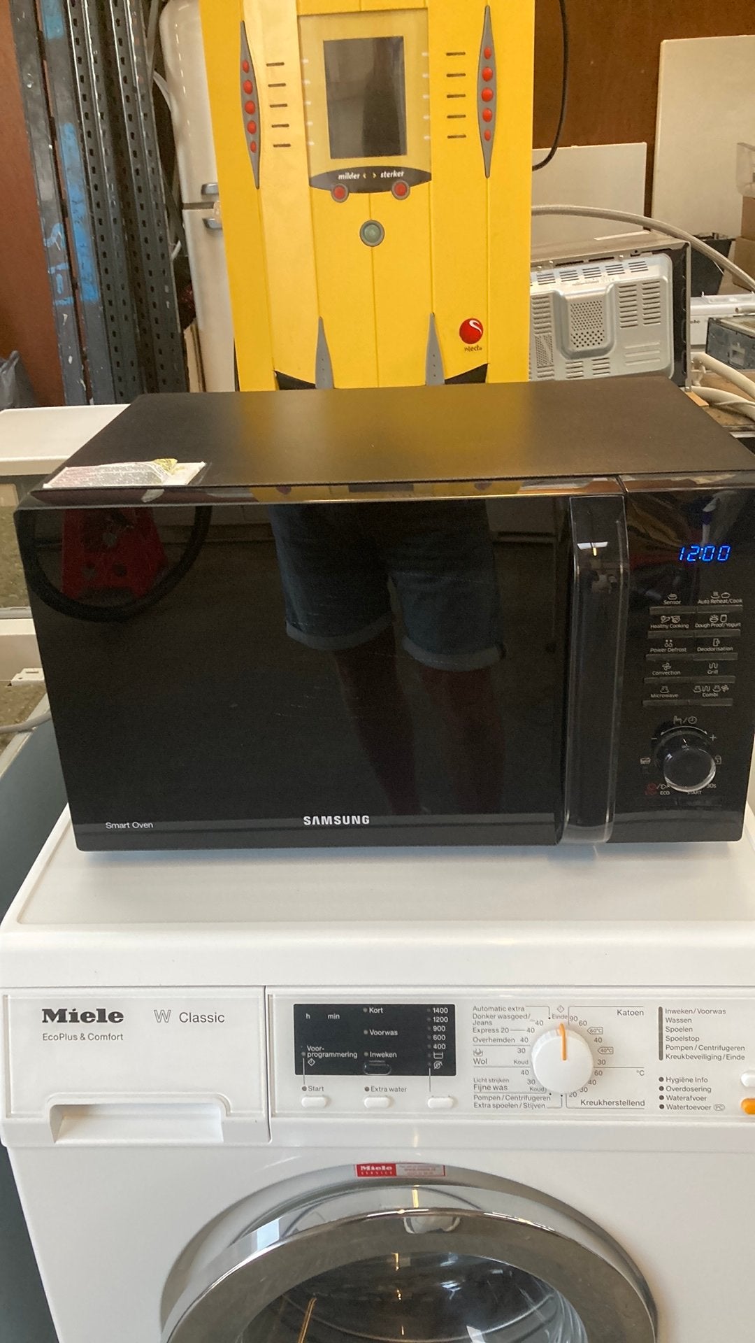 Samsung smart oven zwart, Witgoed en Apparatuur, Magnetrons, Ophalen, Zo goed als nieuw, Oven