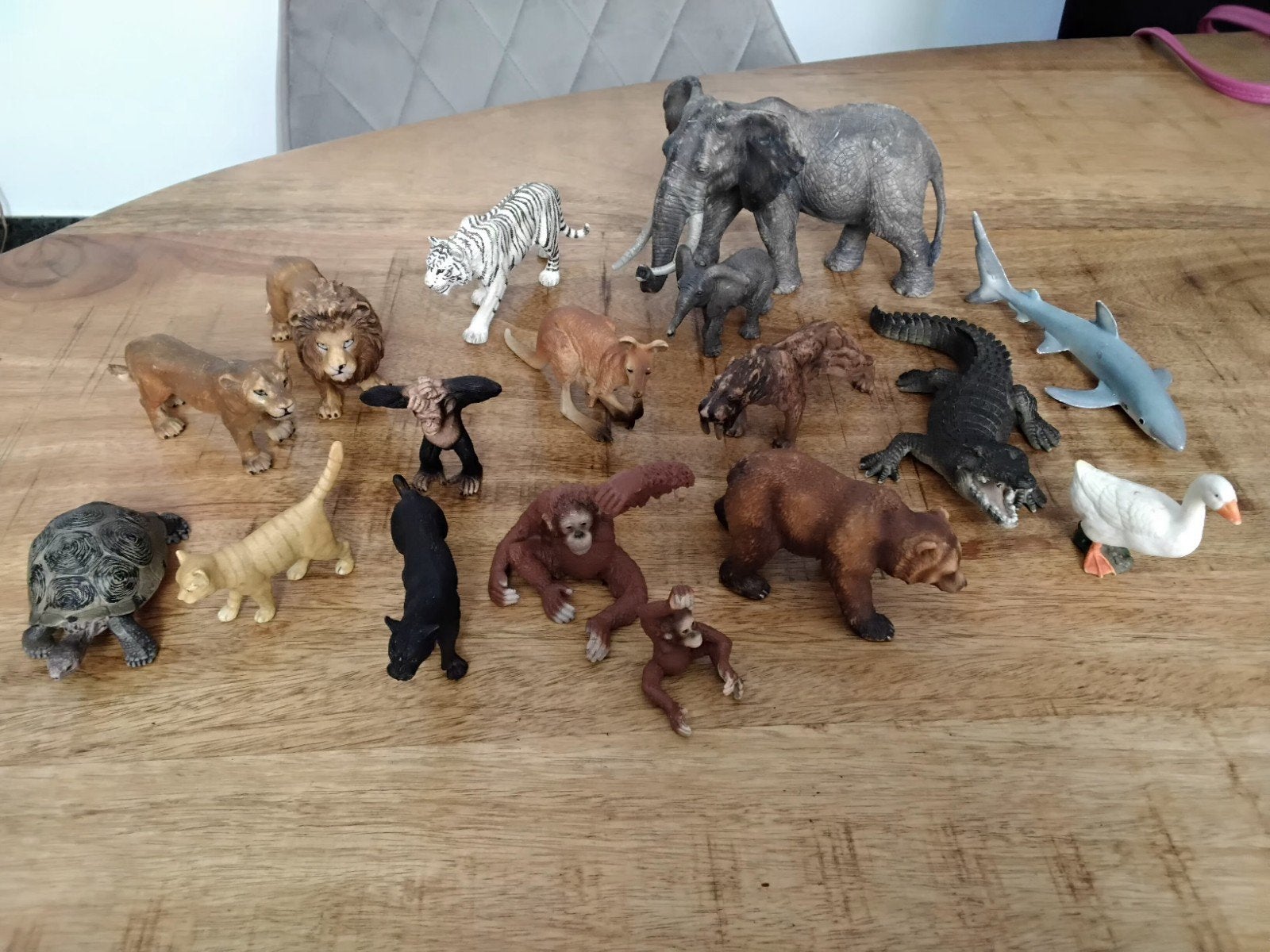 Schleich dierenverzameling, set van 17 stuks.  3F., Verzamelen, Ophalen of Verzenden, Zo goed als nieuw, Paard, Beeldje of Figuurtje