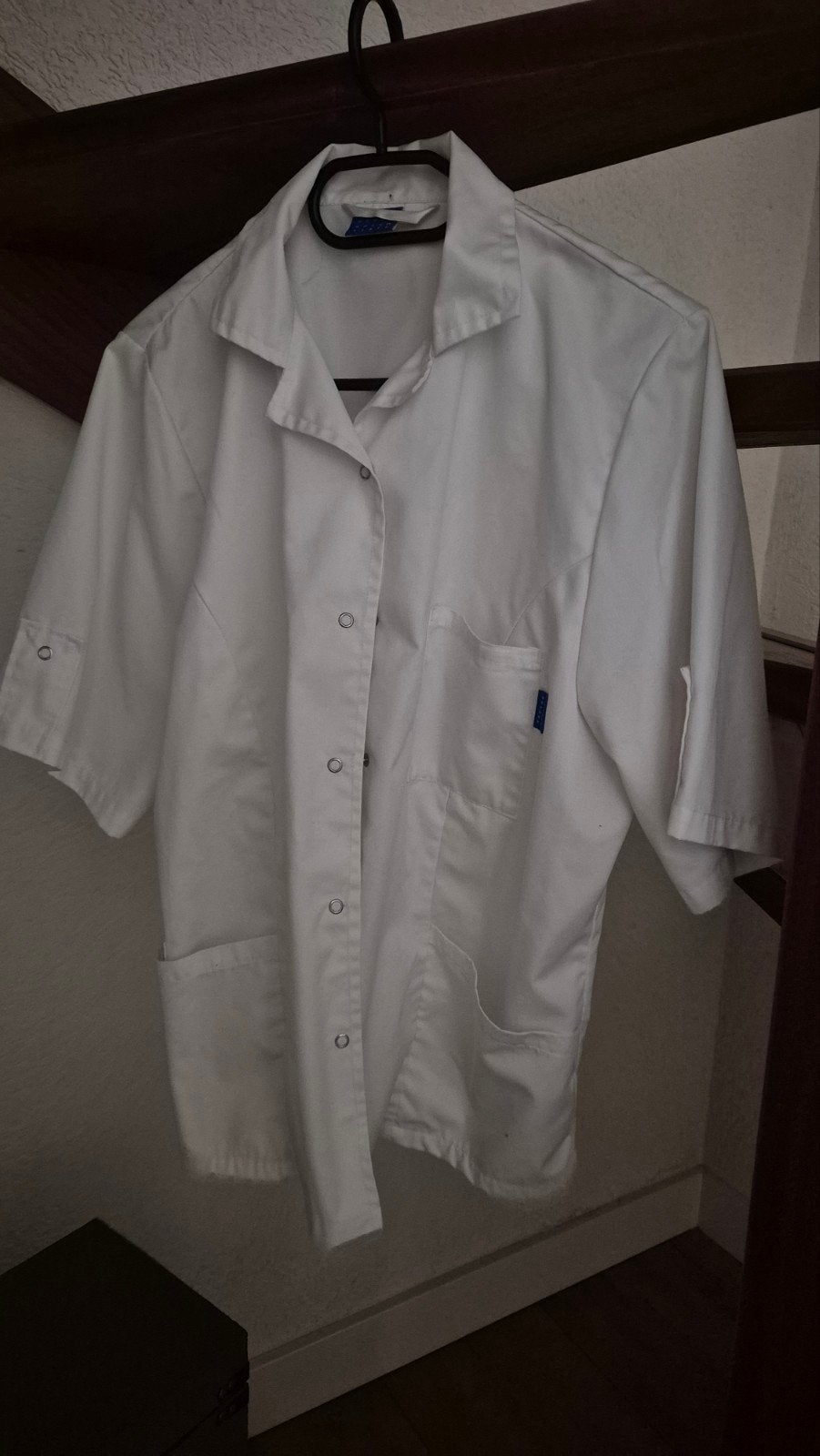 Wit uniform jasje met drukknoppen - Maat L, Ophalen of Verzenden, Zo goed als nieuw