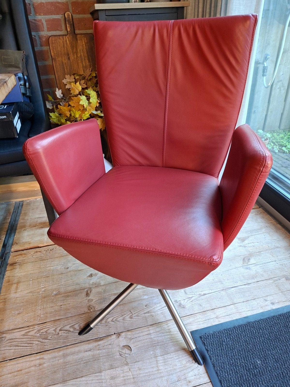 Montis designstoel, Ophalen, Design, Leer, Zo goed als nieuw