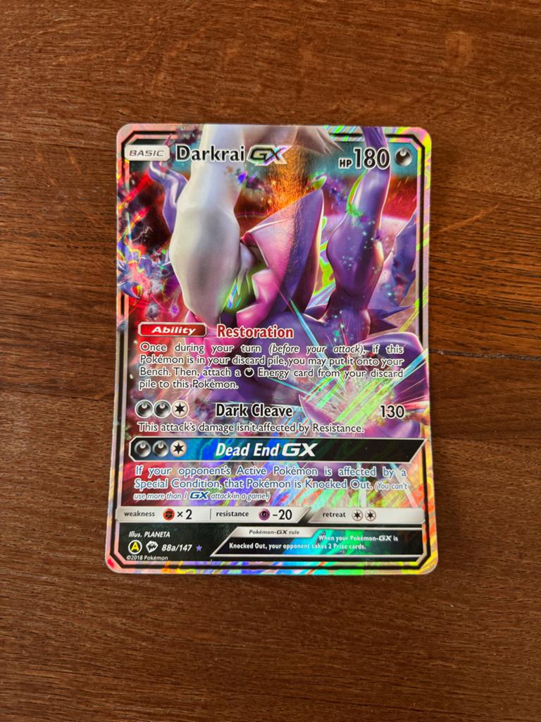 Pokémon Darkrai GX Jumbo Promo Kaart - Oversized, Ophalen of Verzenden, Zo goed als nieuw, Losse kaart, Foil