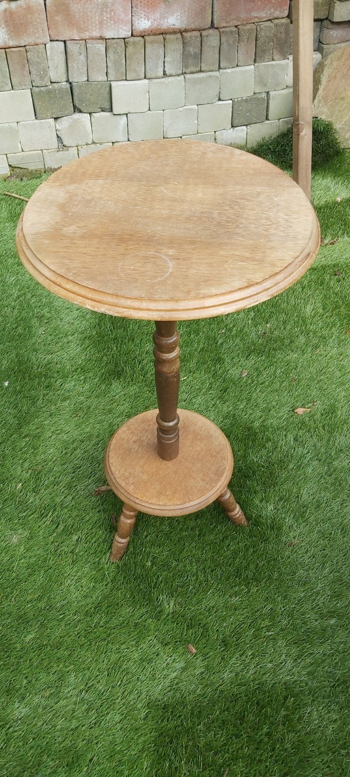 Houten bijzettafel - Vintage look, Huis en Inrichting, Tafels | Bijzettafels, Minder dan 55 cm, Gebruikt, Hout, Ophalen