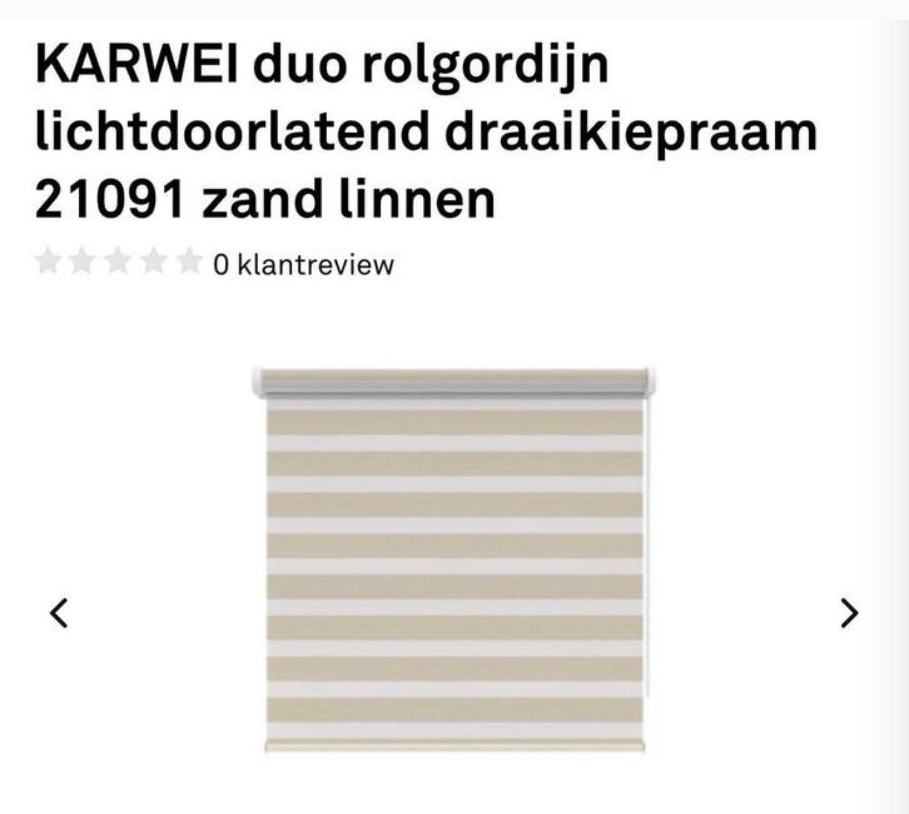 KARWEI Rolgordijn 100x160 cm - Lichtdoorlatend Zand Linnen, 100 tot 150 cm, Beige, Nieuw, Ophalen of Verzenden