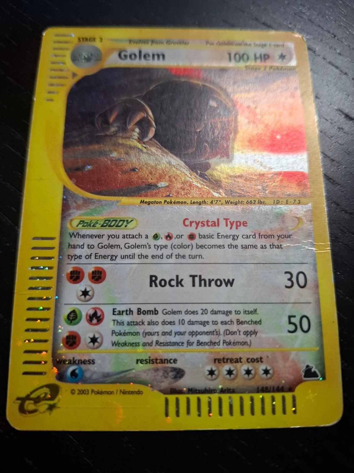 Crystal Golem Holo Skyridge Pokémon, Verzenden, Gebruikt