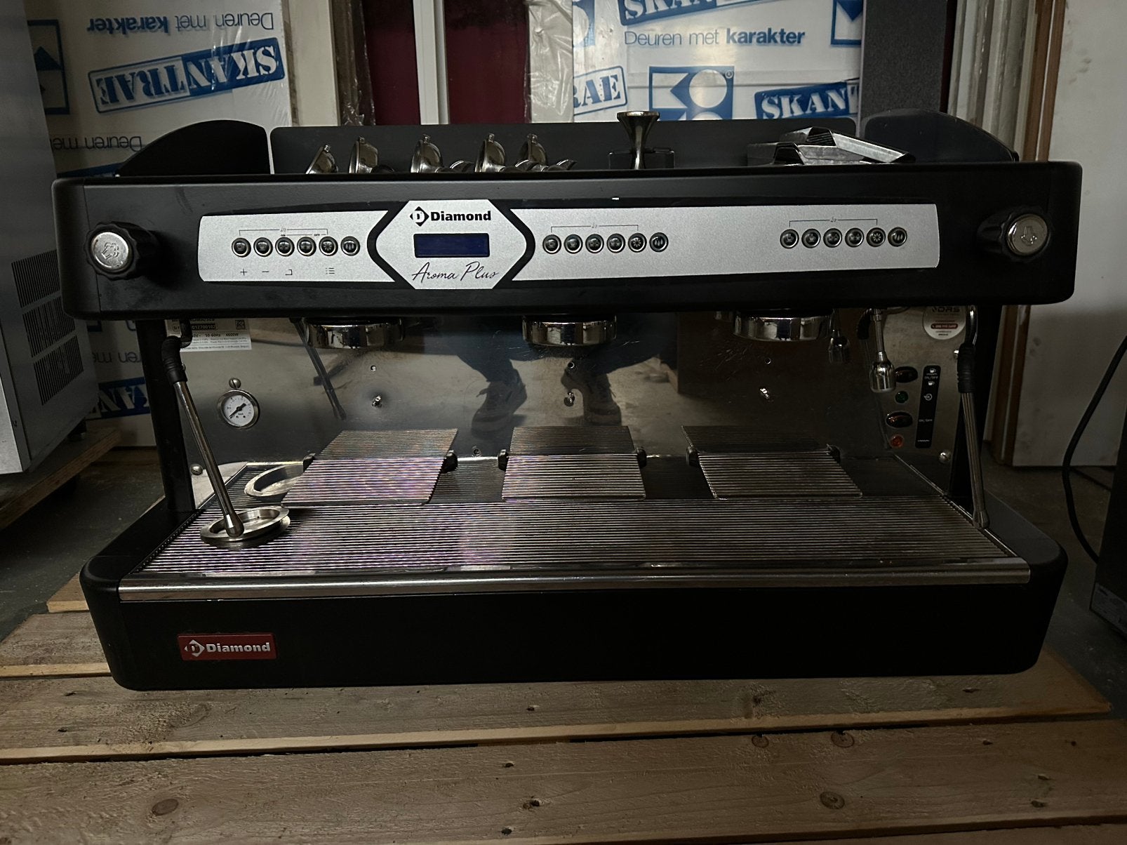 Diamond espressomachine | koffiemachine 3 groeps, 10 kopjes of meer, Ophalen of Verzenden, Zo goed als nieuw, Koffiemachine