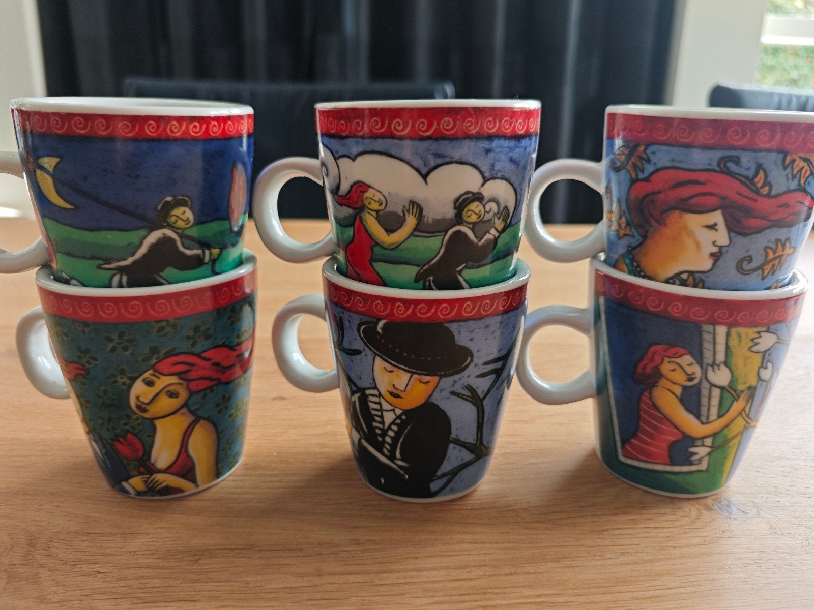 Jacques Tange kopjes 6 stuks, Ophalen of Verzenden