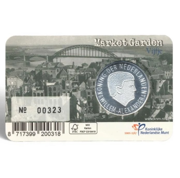 Nederland 5 euro 2019 Market Garden Eerste Dag Uitgifte in, Ophalen of Verzenden, Koningin Beatrix, Euro's, Losse munt