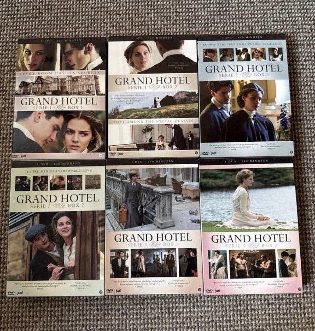 Grand Hotel Serie 1, 2 & 3 Boxen - Complete serie, ZELDZAAM, Cd's en Dvd's, Dvd's | Tv en Series, Seizoen 1, Nederlands, Drama