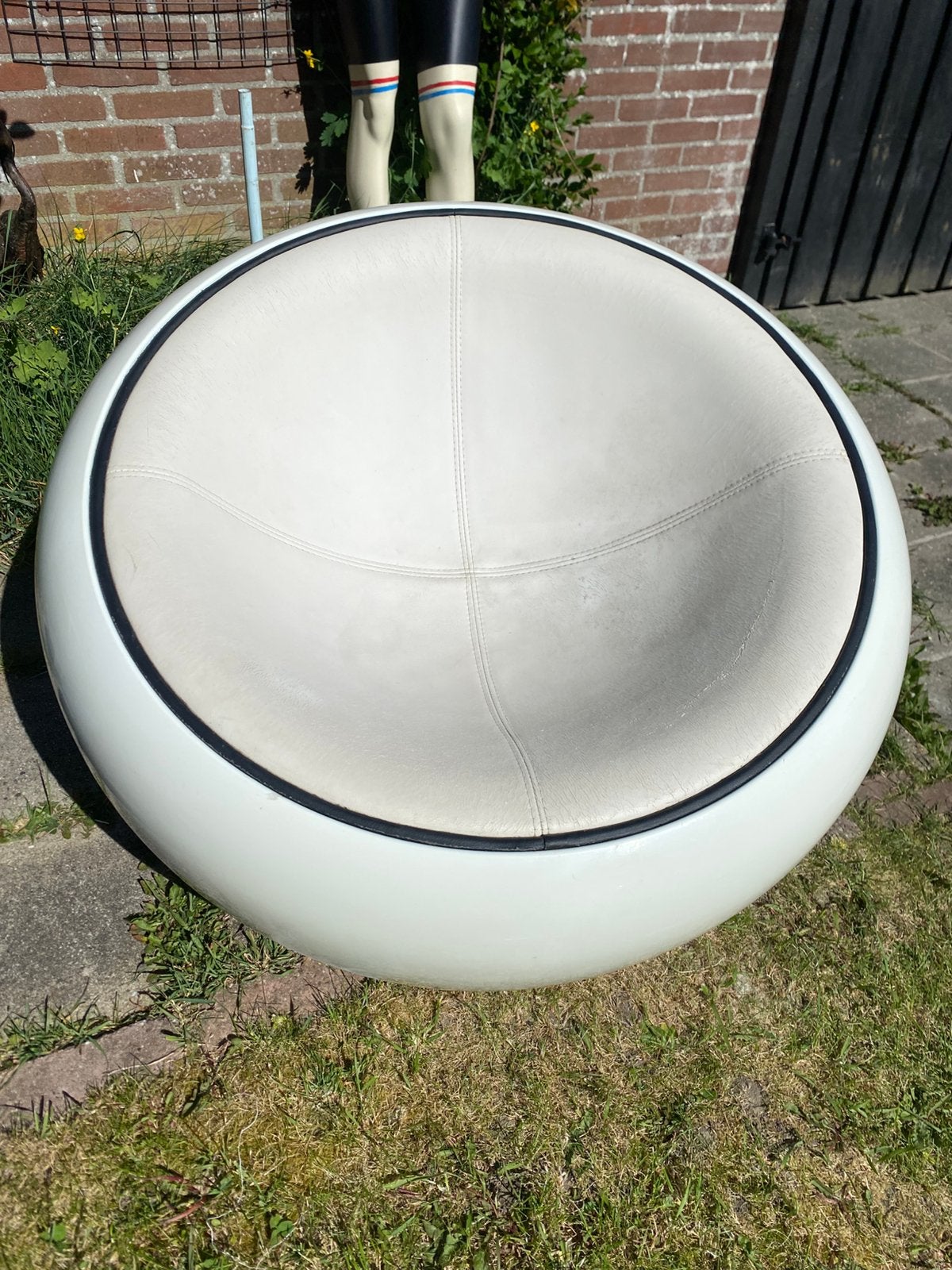 Vintage Eero Aario style Space age fauteuil, Ophalen, Gebruikt, 75 tot 100 cm, Seventies Space Age