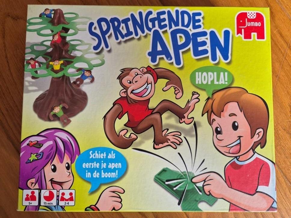 Springende Apen - Leuk familiespel van Jumbo, Drie of vier spelers, Ophalen of Verzenden, Gebruikt, Jumbo
