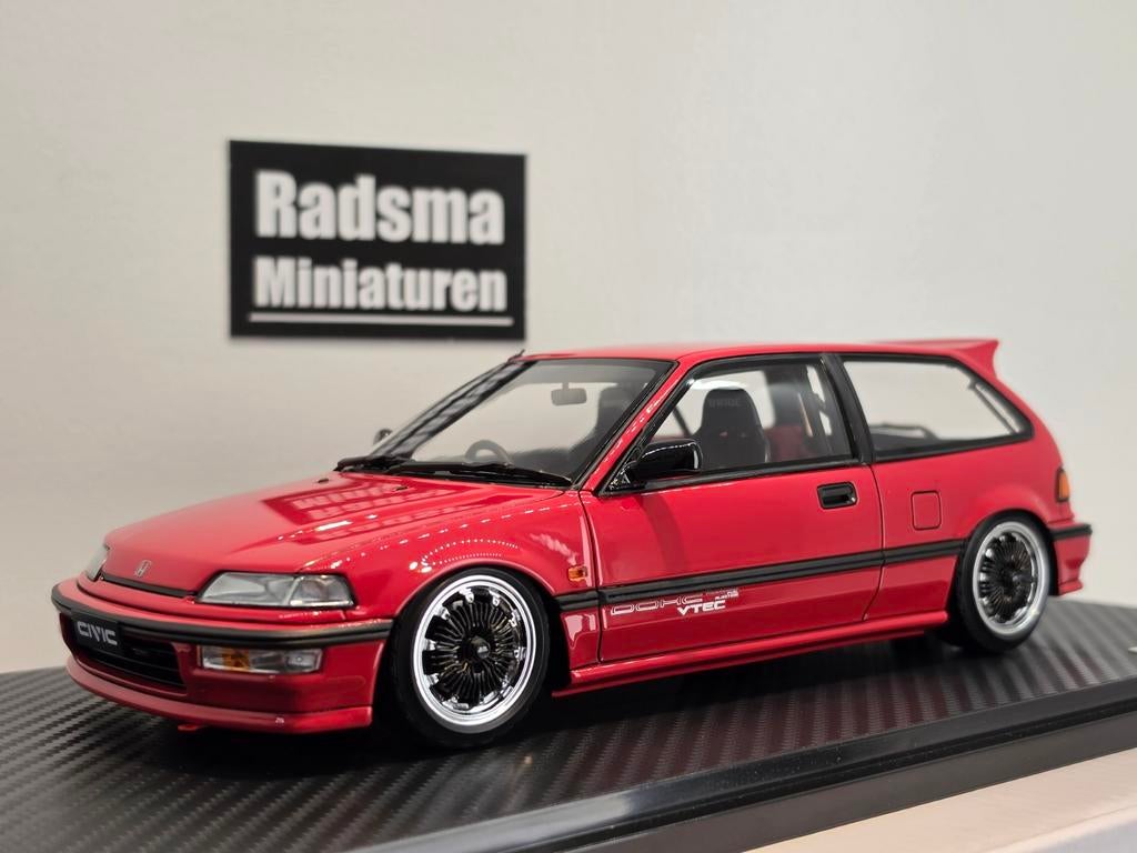 Honda CIVIC (EF9) SiR Rood - 1:18 Ignition Models, Ignition Models, Auto, Nieuw, Ophalen of Verzenden