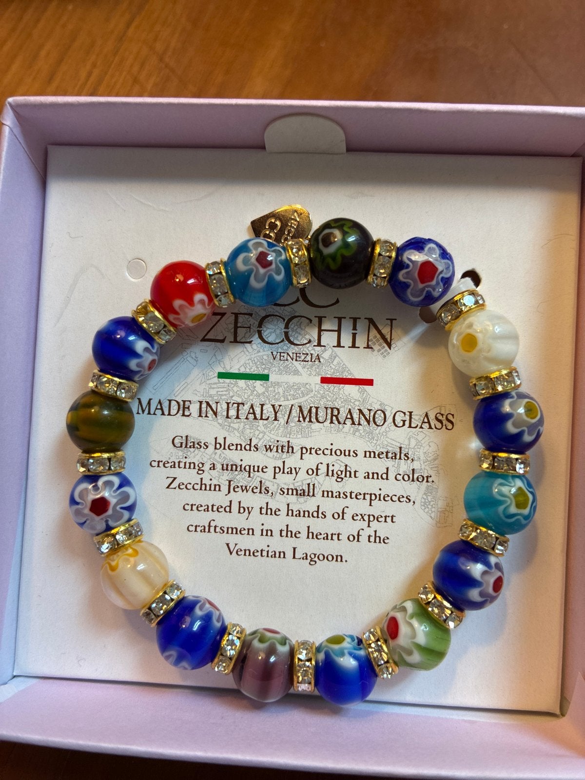 Zecchin Murano Glas Armband - Handgemaakt in Italië, Sieraden, Tassen en Uiterlijk, Armbanden, Overige materialen, Overige kleuren