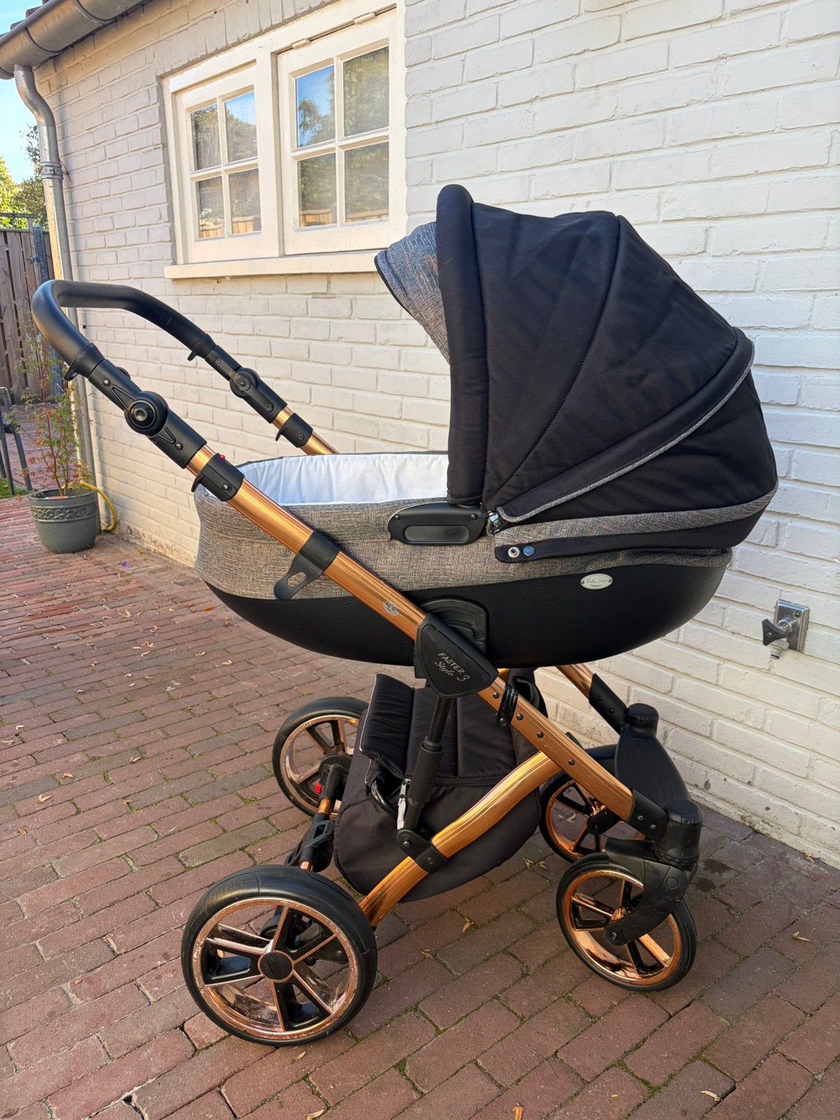Baby Merc Faster 3 – 3-in-1 kinderwagen rose goud – compleet, Kinderen en Baby's, Overige merken, Met autostoeltje, Ophalen of Verzenden