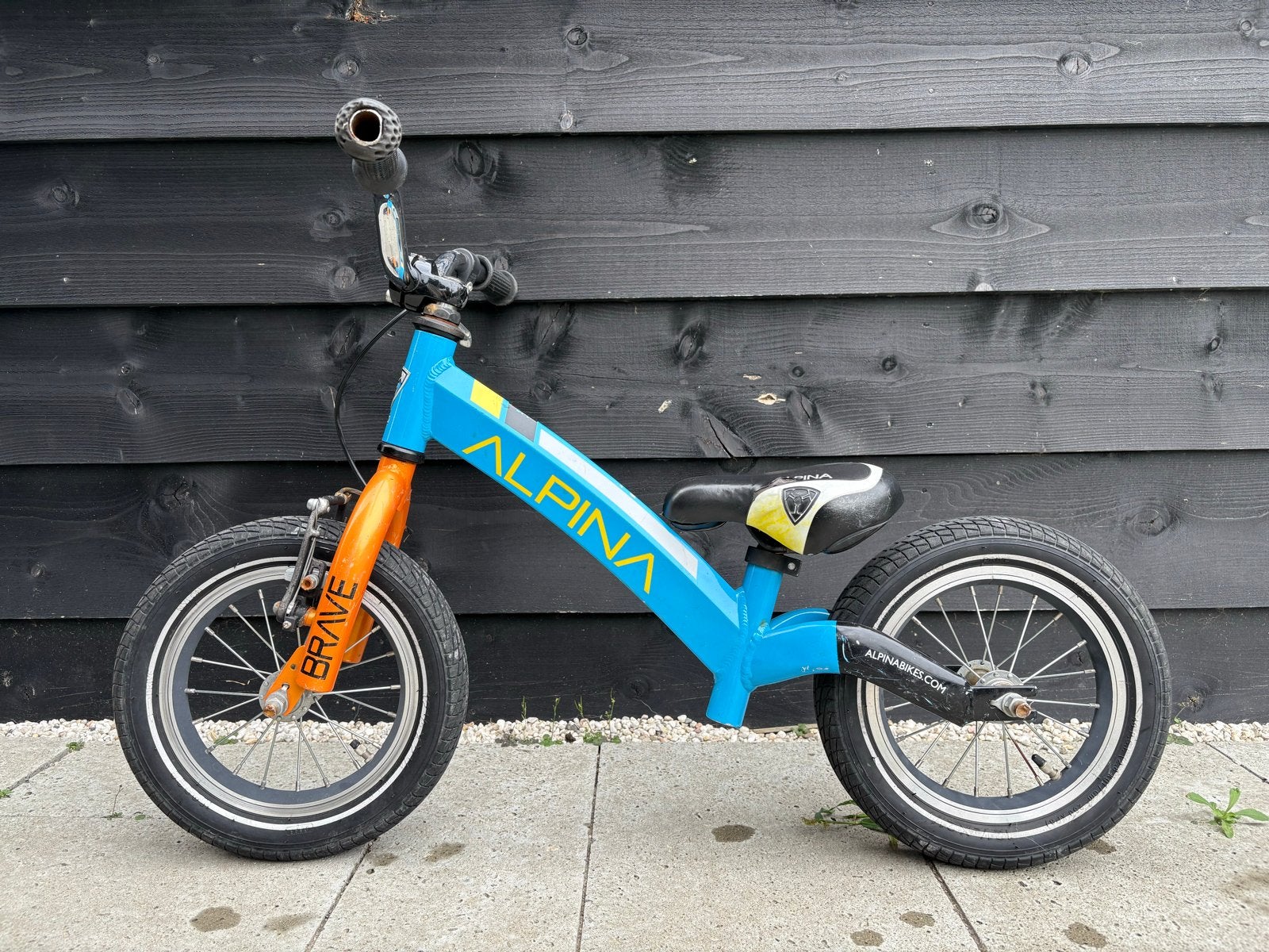 Alpina Brave loopfiets - Stoer en klaar voor avontuur!, Ophalen, Gebruikt, Velgrem, 16 tot 20 inch