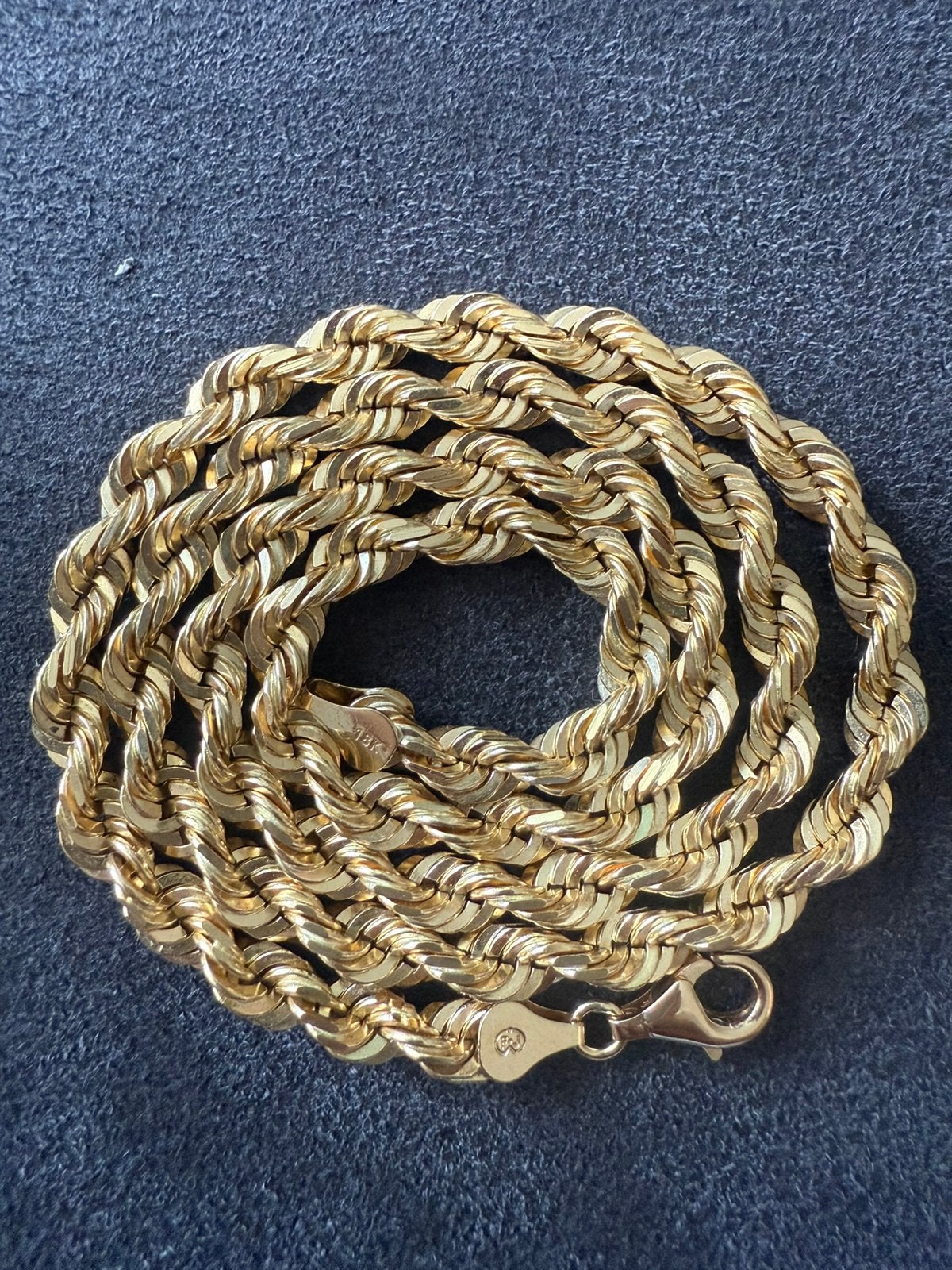 18k solid gold rope chain, Ophalen, Zo goed als nieuw, Goud