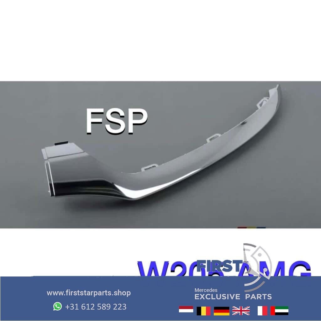 W205 AMG bumper sier lijst chroom Mercedes C Klasse voorbump, Gebruikt, -, Ophalen of Verzenden, -