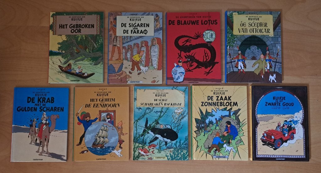 Kuifje - Parool-serie - 9 titels, Boeken, Stripboeken, Meerdere stripboeken, Ophalen of Verzenden, Zo goed als nieuw, Hergé ,Casterman