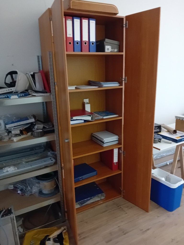 Grote houten archiefkast, Ophalen, Gebruikt, 100 tot 150 cm, 200 cm of meer