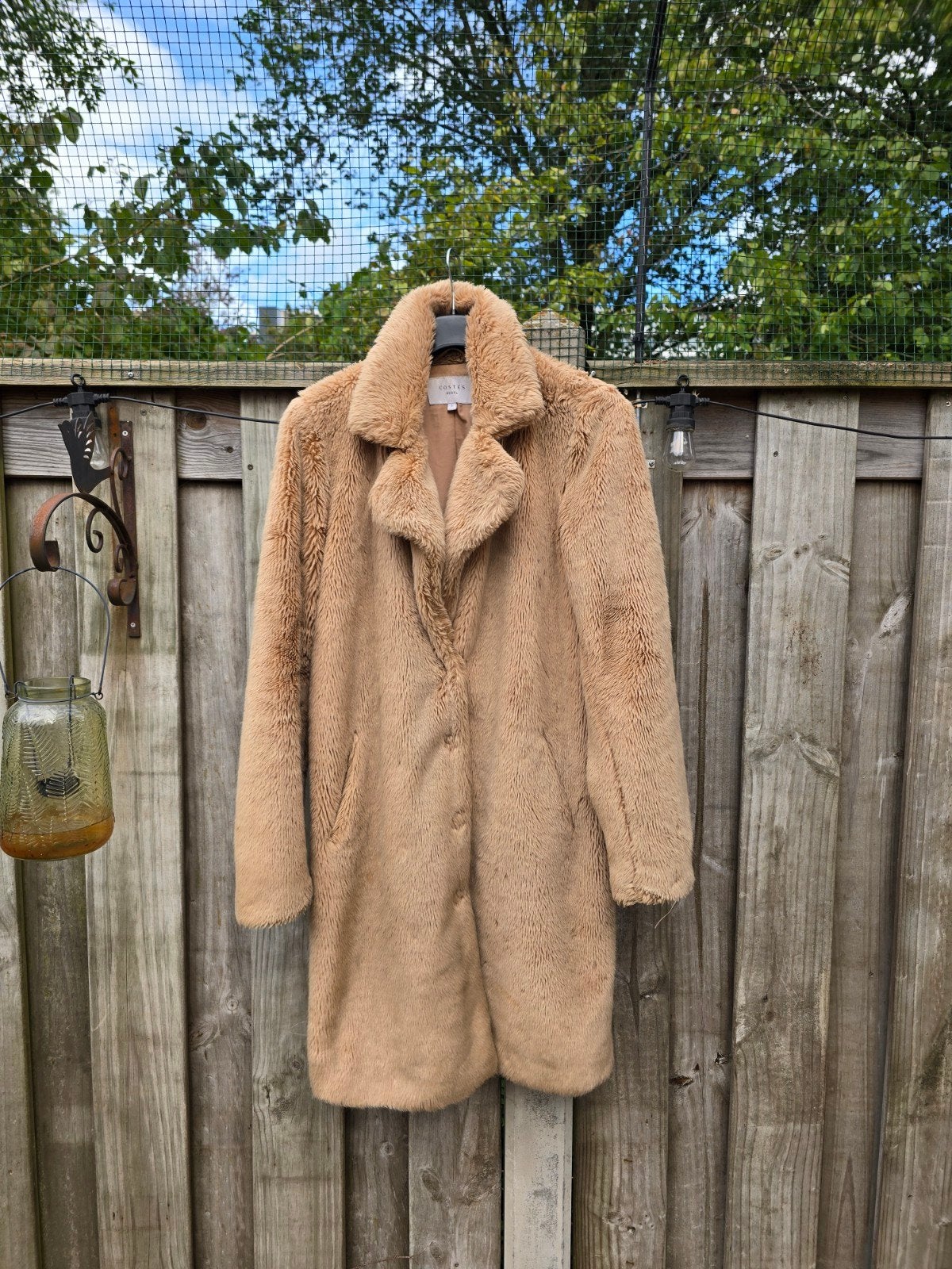 Costes fauxfur nep bont jas maat S 36 camel izgs, Bruin, Ophalen of Verzenden, Costes, Maat 36 (S)