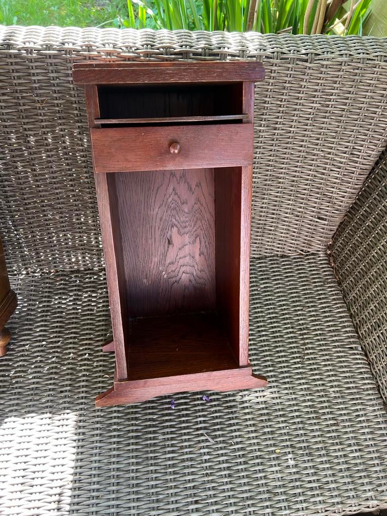Vintage houten nachtkastje bijzettafel telefoonkastje, Ophalen